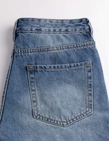 Jeansshorts - Mom Fit - blau