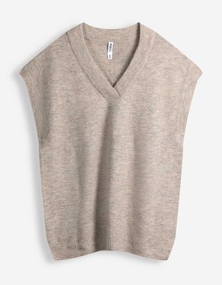 Pullunder - einfarbig - Beige