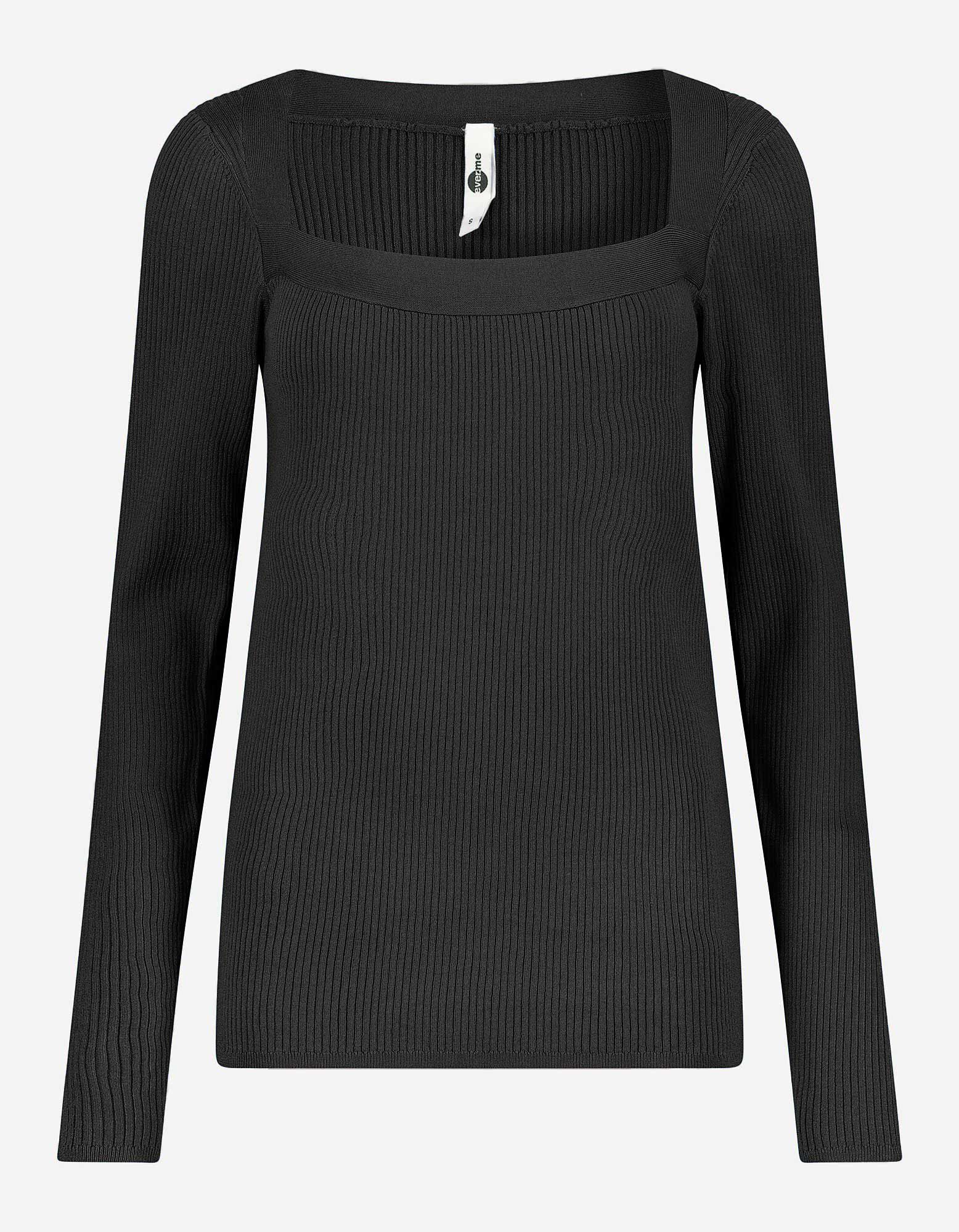 Pull-over - Viscose m&eacute;lang&eacute;e - Noir