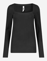 Pull-over - Viscose m&eacute;lang&eacute;e - Noir