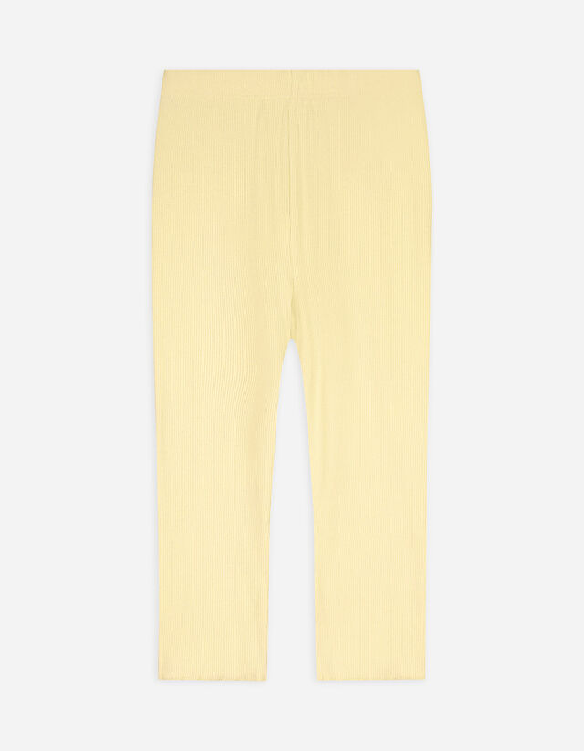 Leggings - Texture côtelée - Jaune clair