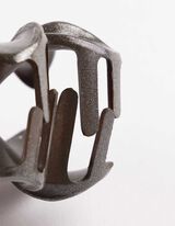 Haarklammer - einfarbig - hellgrau