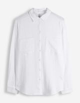 Bluse - einfarbig - wei&szlig;