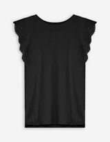 T-Shirt - Lochspitze - schwarz