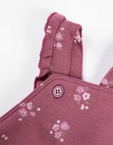 Nohavice s náprsenkou - Volány - tmavocervena