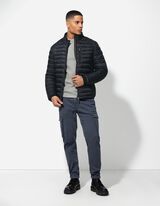 Giacca trapuntata - Collo alla coreana - blu scuro