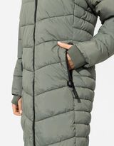 Steppmantel - Kapuze - dunkelgr&uuml;n