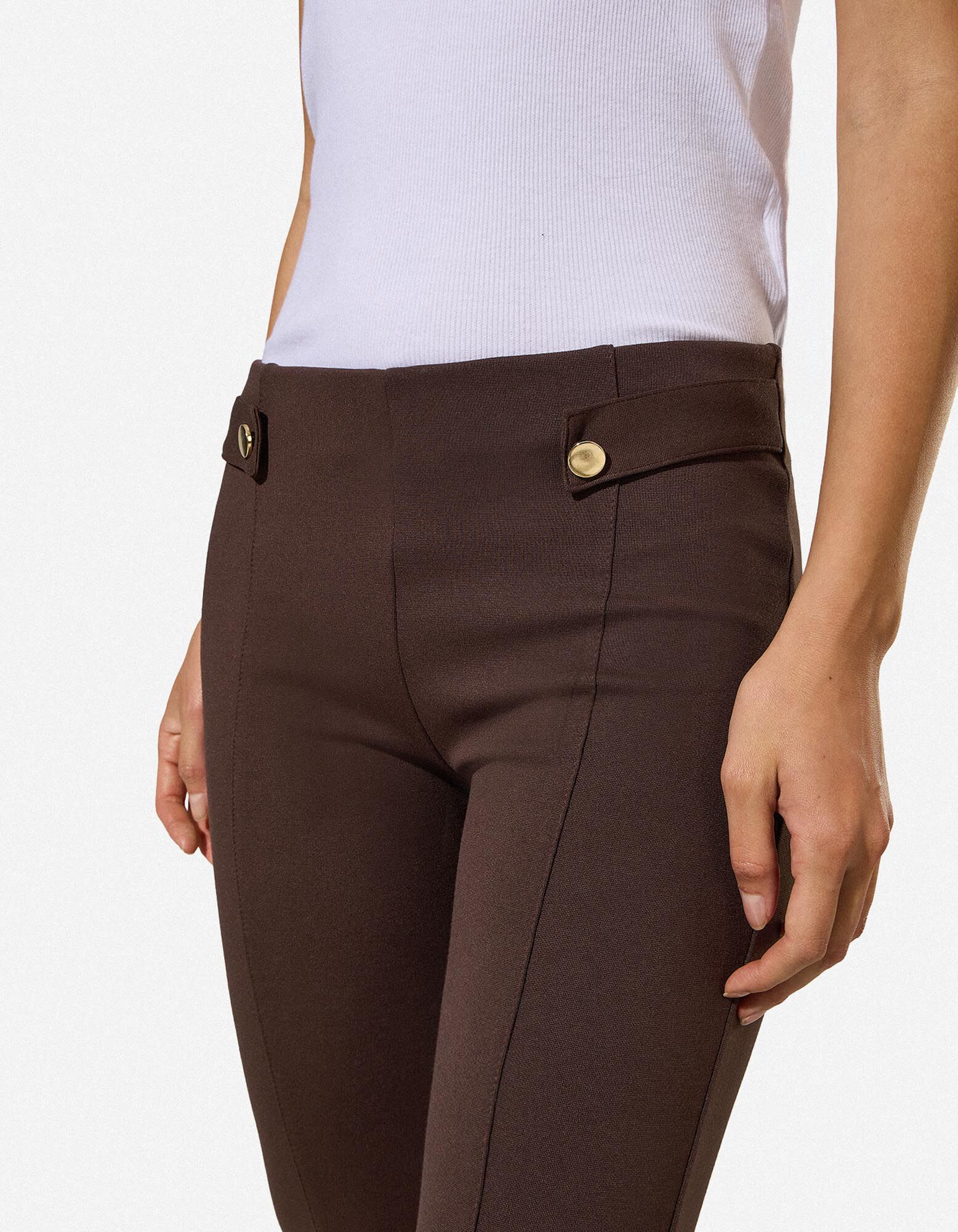 Leggings - Viskose-Anteil - Dunkelbraun
