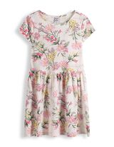 Jurk - Motief all-over - wit