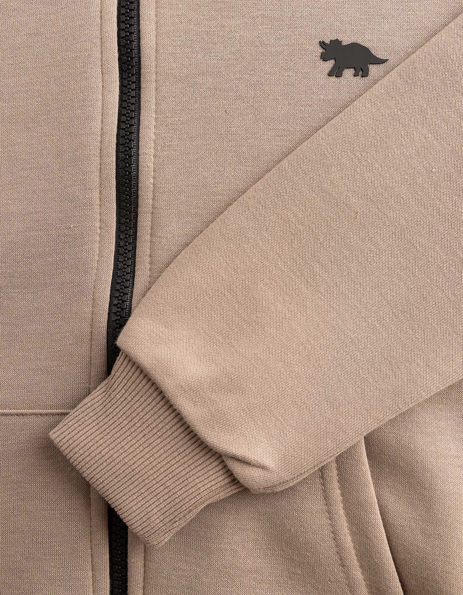 Sweatjacke - Oversized Fit - Taupe