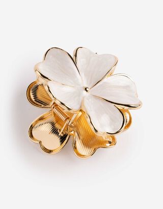 wz&oacute;r w kwiaty - zloty