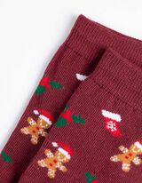 Socken - Christmas - dunkelrot