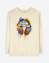 Langarmshirt - Frontprint - weiß