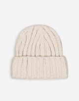 Gebreide muts - Ribtricot - beige