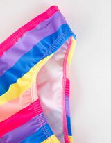 Bikiinitopist ja -p&uuml;kstest koosnev komplekt - triibud - erkroosa