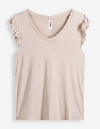 Top - Volants - Beige