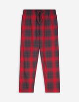 Pyjamahose - Flanell - dunkelrot