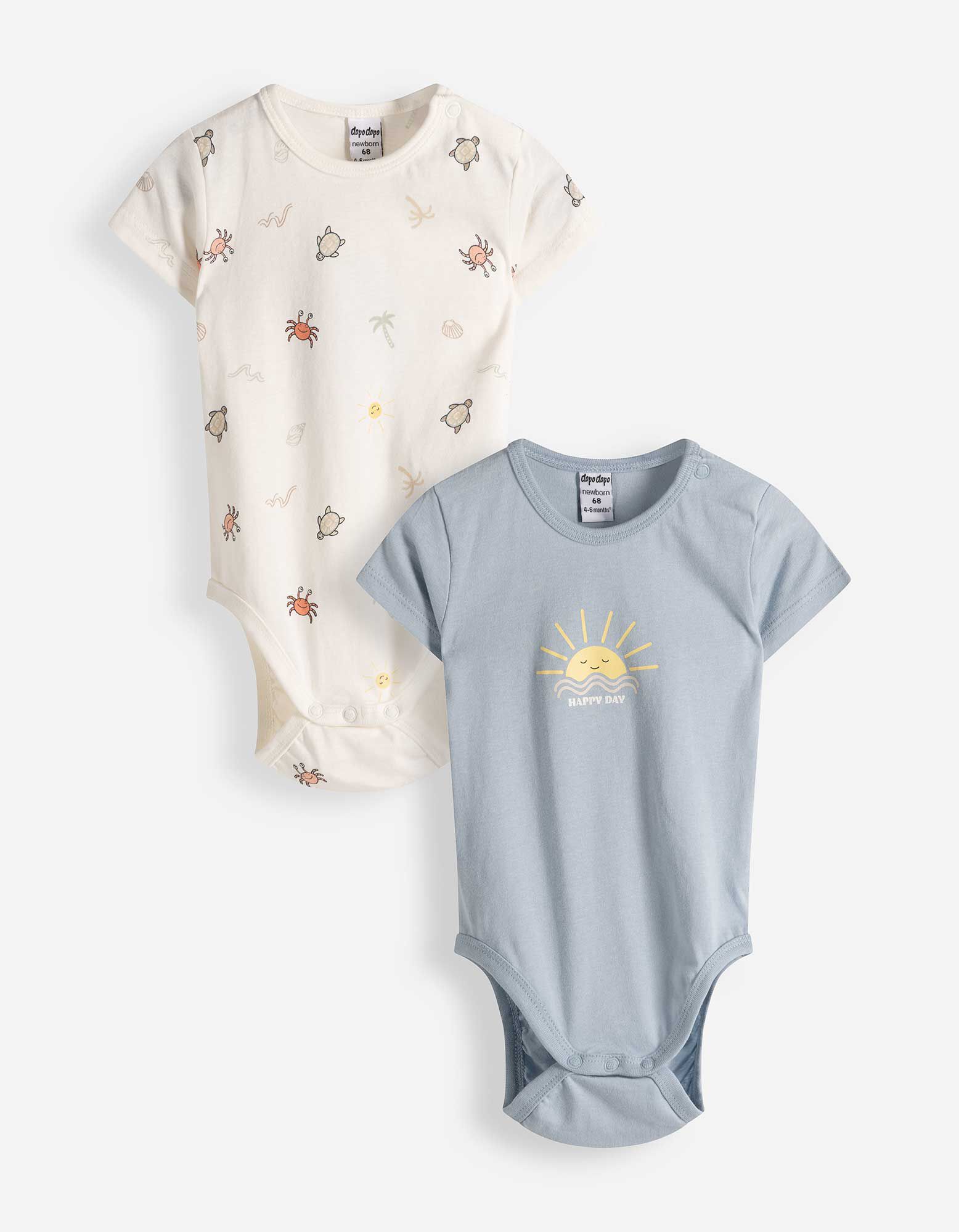 Body z kr&oacute;tkim rękawem - Pakiet 2 szt.