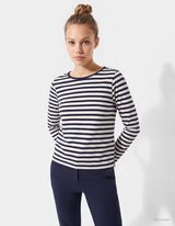Maglia a manica lunga - Righe - Blu scuro