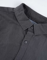 Overhemd - Linnenmix - donkergrijs