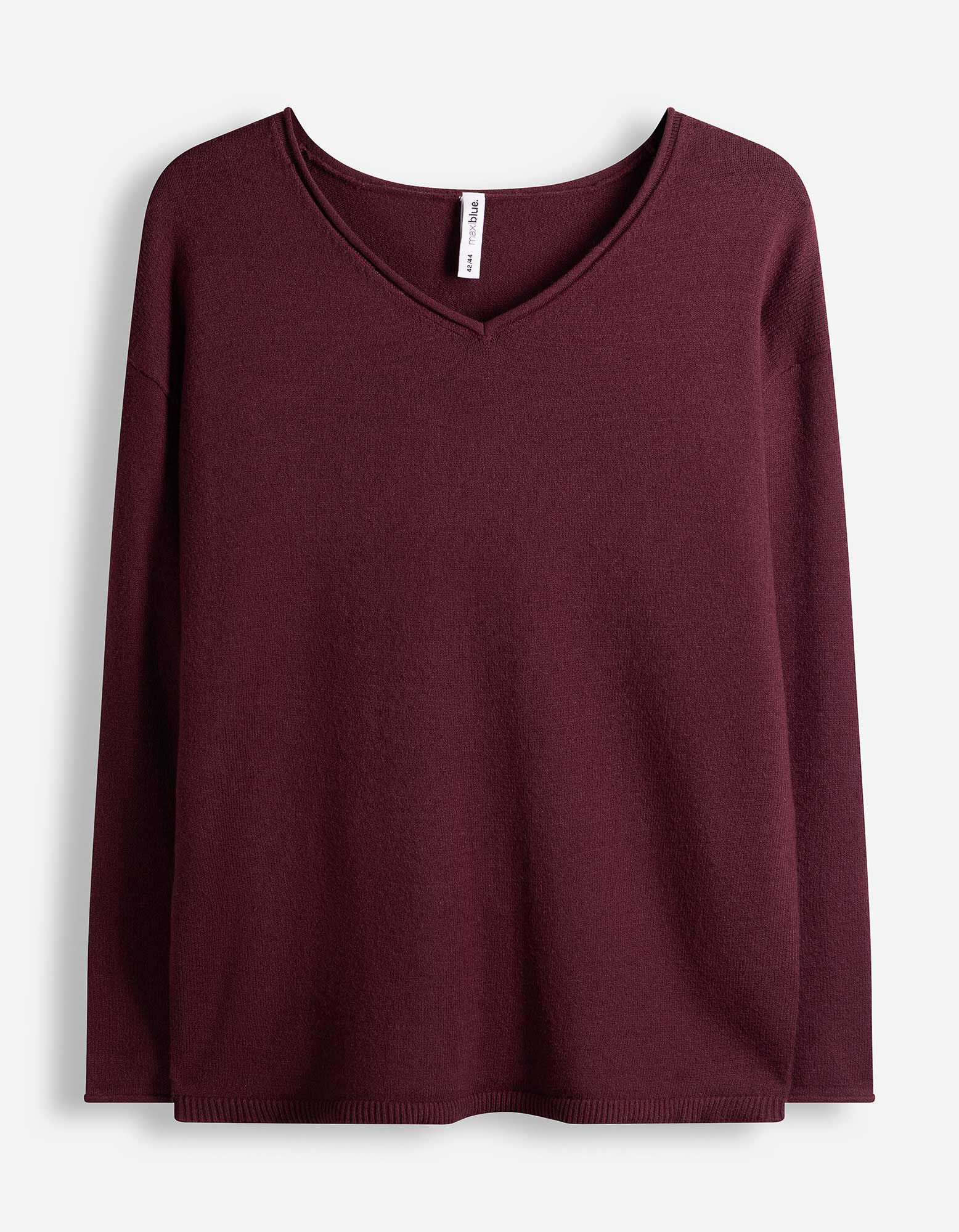 Pullover - V-Ausschnitt - Lila