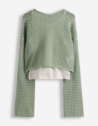 Strickshirt - Strick - hellgr&uuml;n