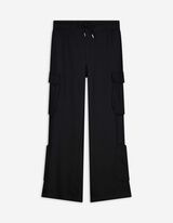 Cargohose - Elastischer Bund - schwarz