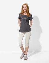 T-Shirt - Glitzerprint - dunkelgrau