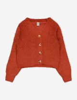 Cardigan - corto - rosso scuro