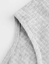 T-shirt - falisty brzeg - jasny szary