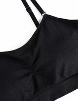 Podprsenkový top - prevažne bez švov - cierna