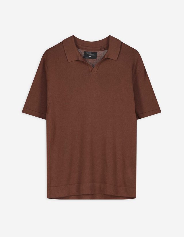 Poloshirt - Breigoed - donkerbruin