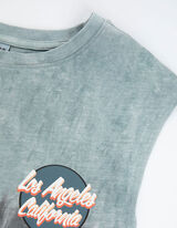 Top a canotta - Impronta sul retro - bianco