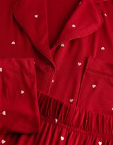 Pyjama Set aus Shirt und Hose - Rot