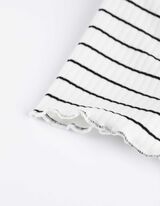 T-shirt - cienki prążek - bialy