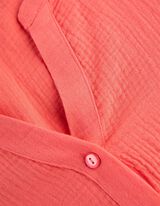 Blúzkové šaty - Mušelín - svetlocervena