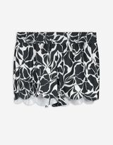 Badehose - Allover-Print - schwarz