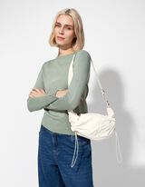 Beuteltasche - einfarbig - beige