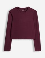 Pyjama Set aus Shirt und Hose - Gerippt - Lila