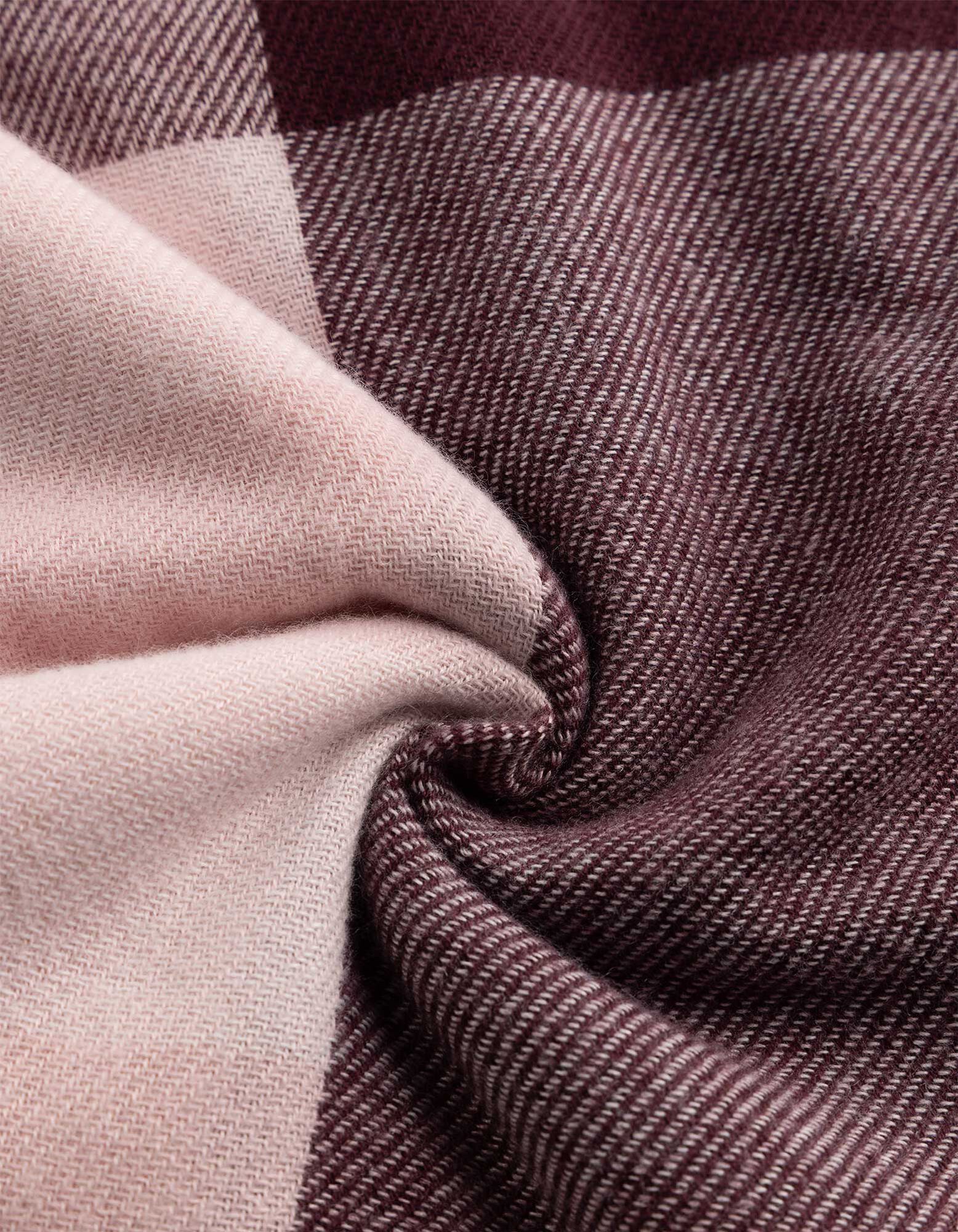 Schal - Karomuster - Rosa