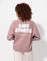 Felpa - Impronta sul retro - rosa