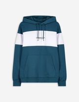 Sweatshirt - Color-Blocking - türkis