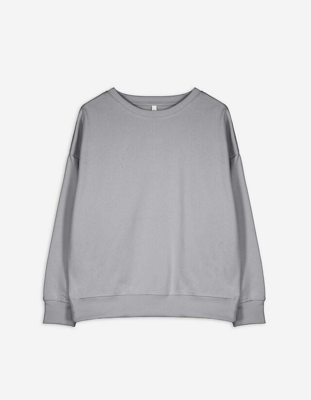Sweatshirt - Oversized fit - grijs
