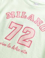 T-Shirt - Frontprint - hellgr&uuml;n