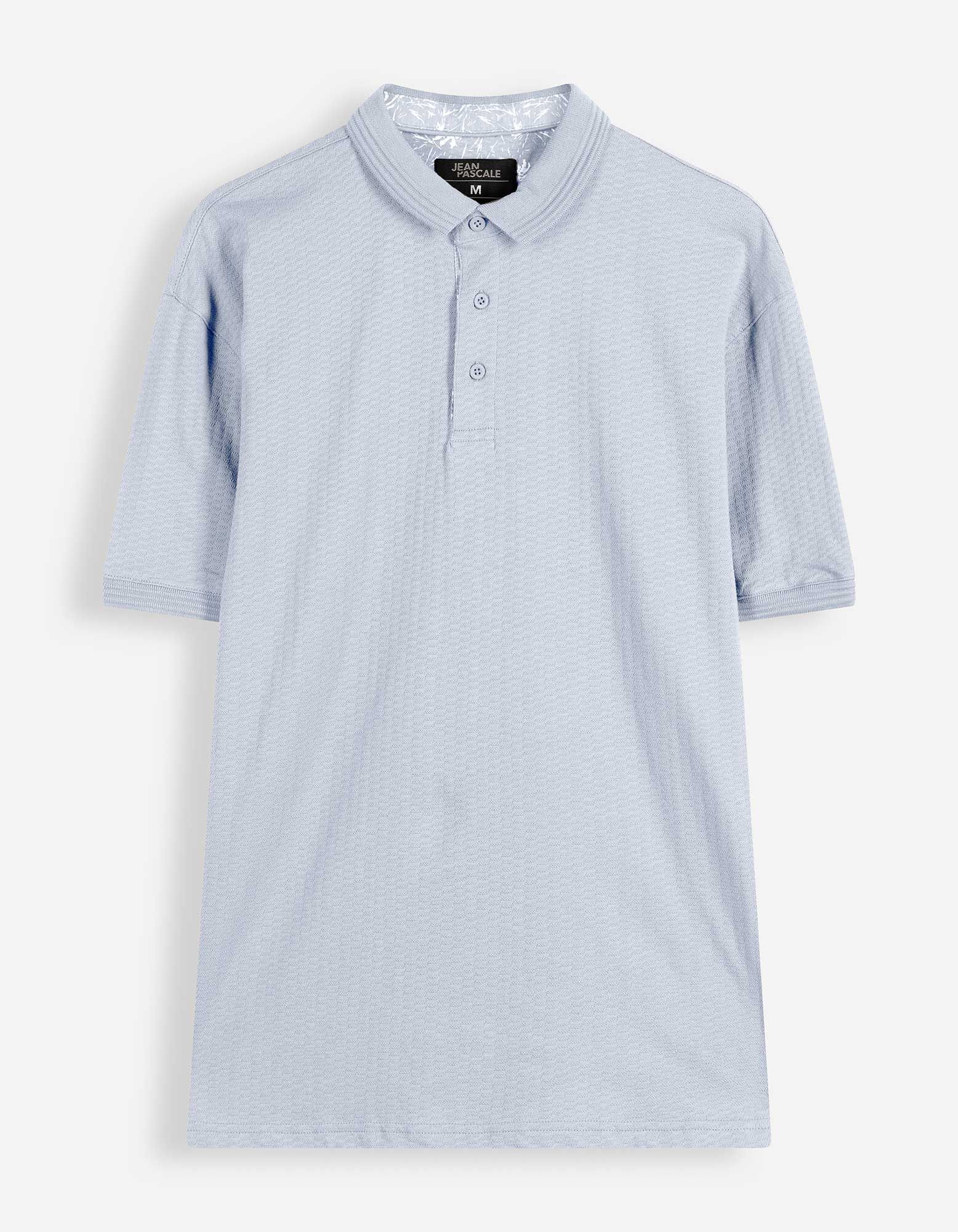 Polo - Unicolore - Bleu clair