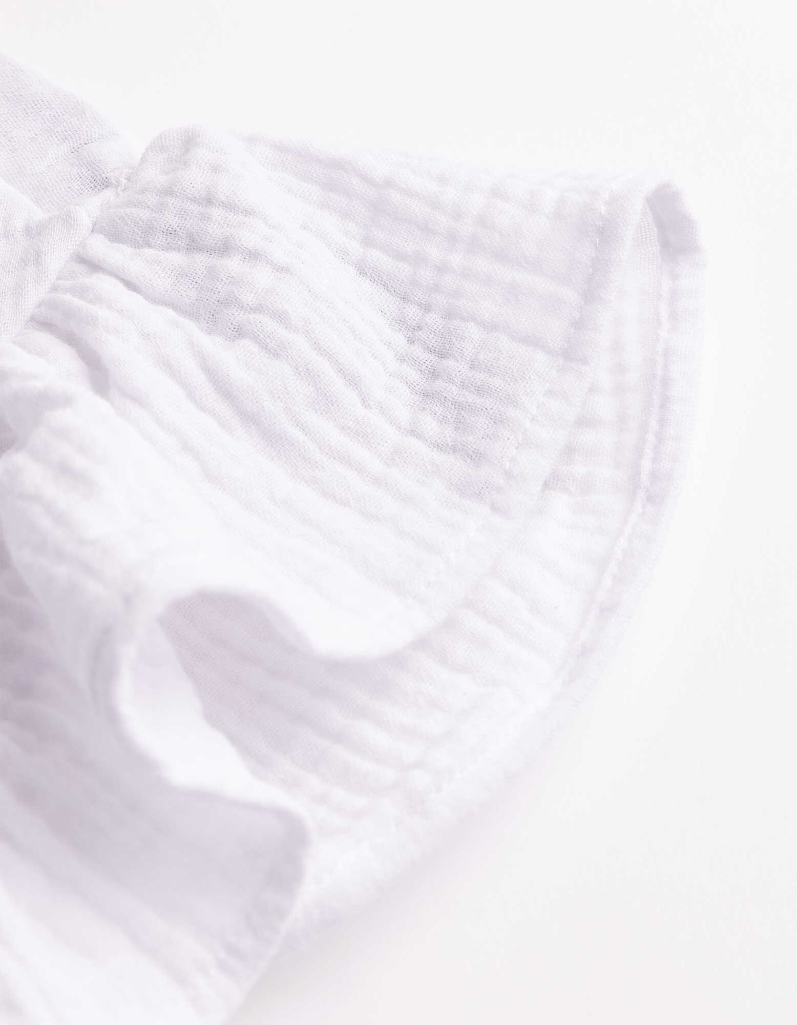 Blouse - Unicolore - Blanc cass&eacute;