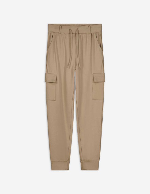 Jogger pants - Opgestikte zakken - beige