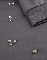 Felpa - Pietre decorative - grigio scuro