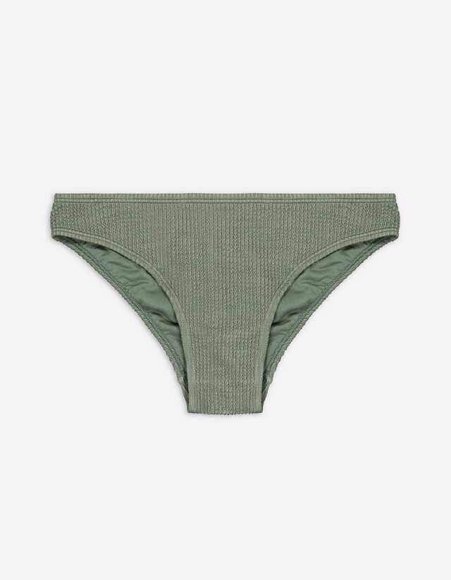 dół od bikini - prążkowana faktura - ciemny zielony