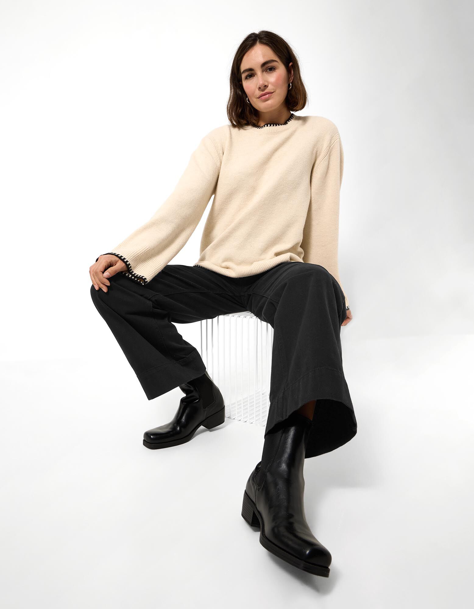 Jeans - Wide Fit - Schwarz